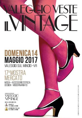 Domenica 14 maggio Valeggio Veste il Vintage, la grande mostra-mercato di moda, accessori d’epoca, design e modernariato. 