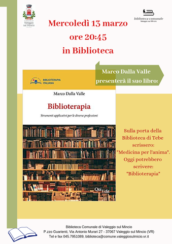 Marco Dalla Valle presenta il suo libro "Biblioterapia"