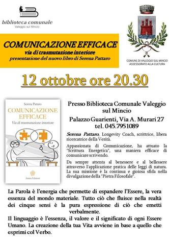 Il 12 ottobre presentazione del libro Comunicazione efficace. Via di trasmutazione interiore