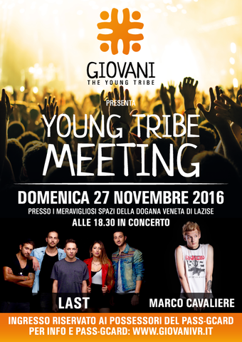 Il progetto per giovani Bando alle Ciance organizza lo Young Tribe Meeting 2016 a Lazise il 27 novembre