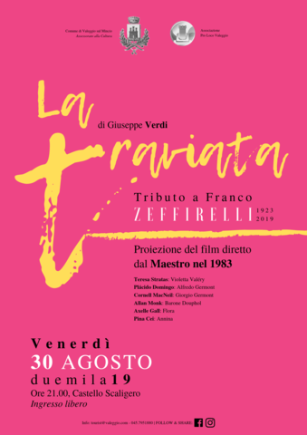 Valeggio sul Mincio omaggia il maestro Zeffirelli con la proiezione del suo film “La Traviata”